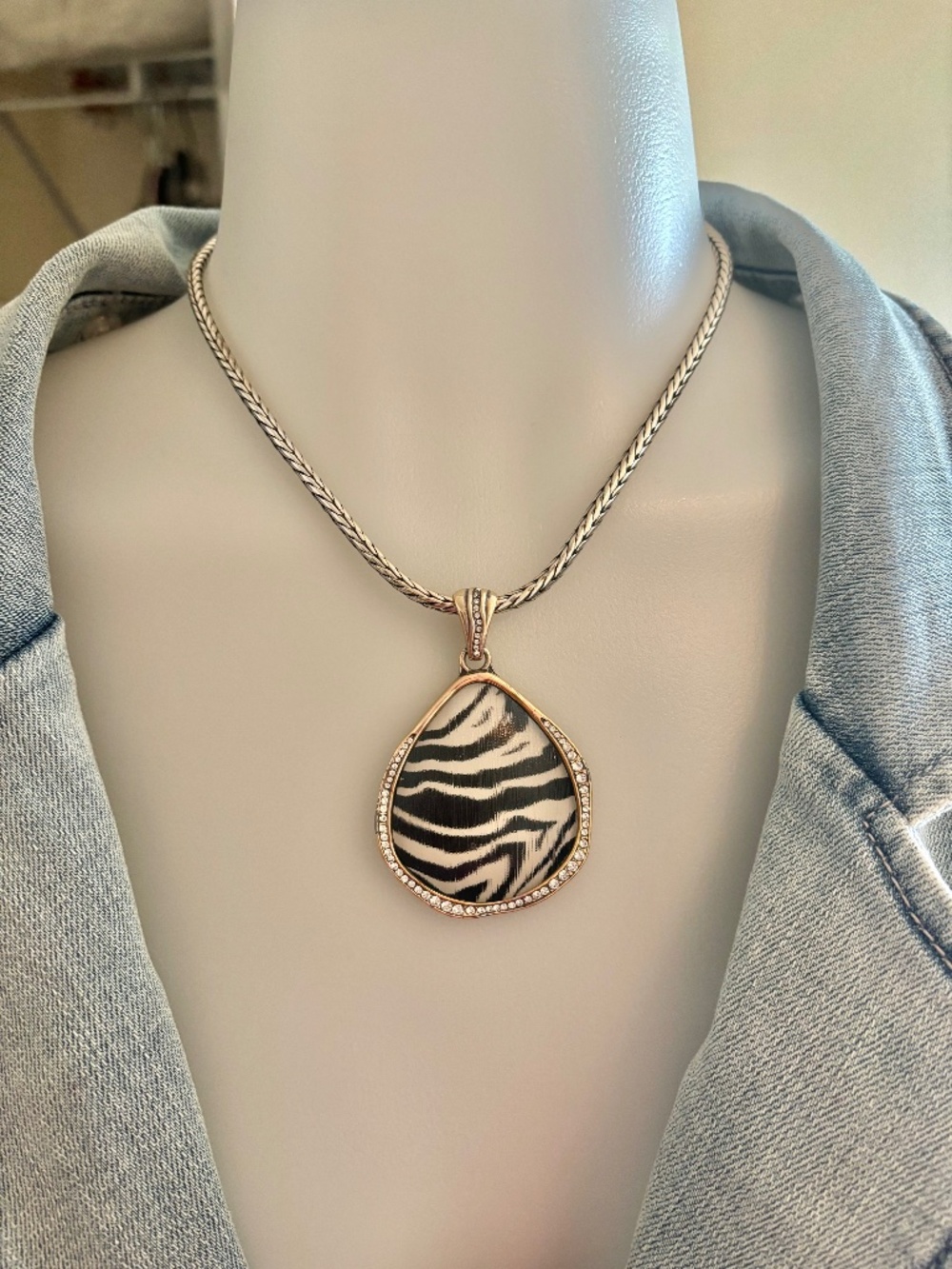 Brighton “ Trinity Zebra” Pendant with Brighton chain